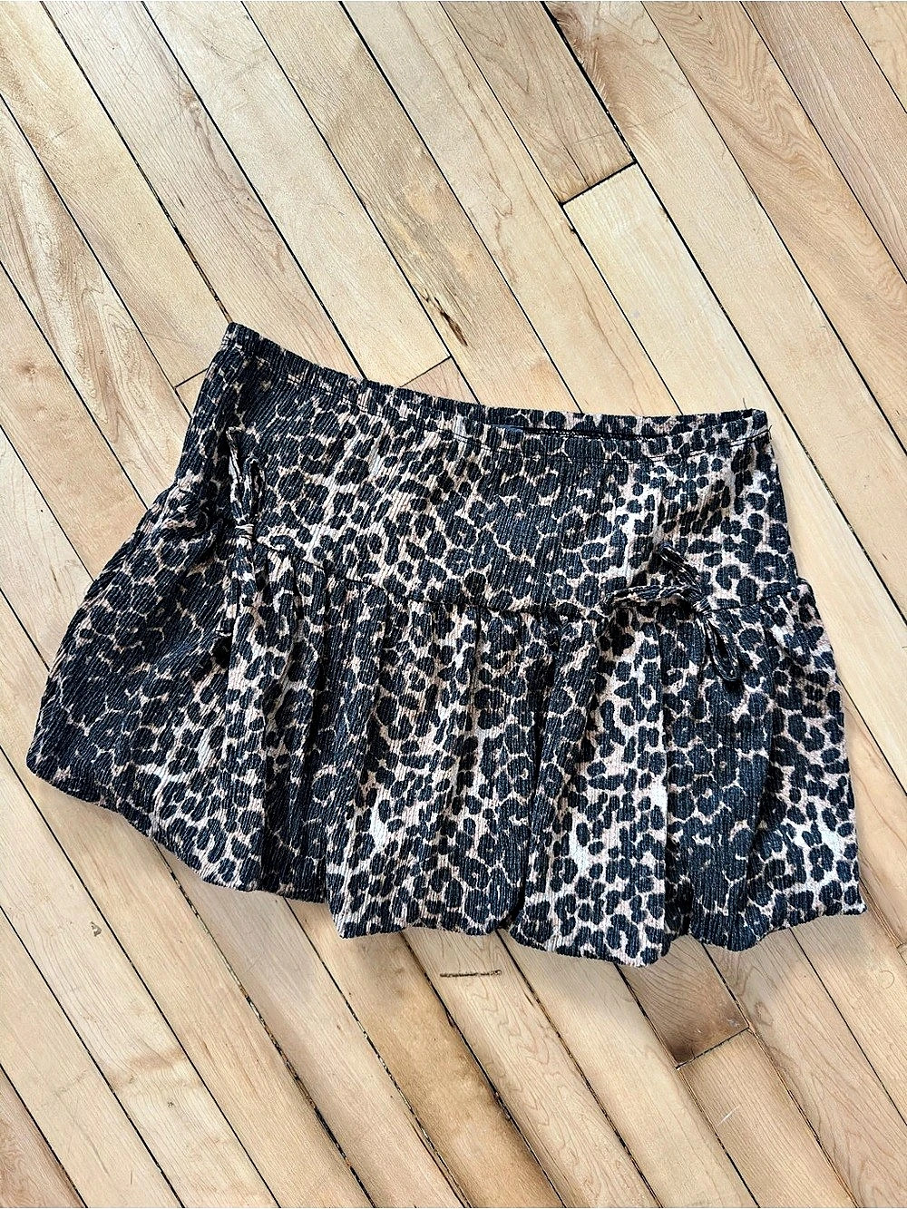 Primark leopard print mini skirt